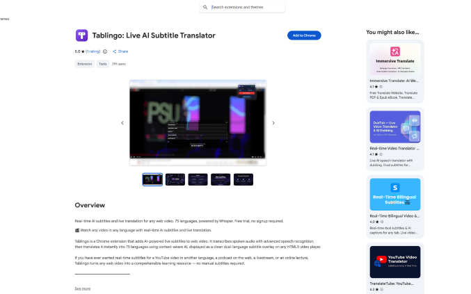 Install the Tablingo extension